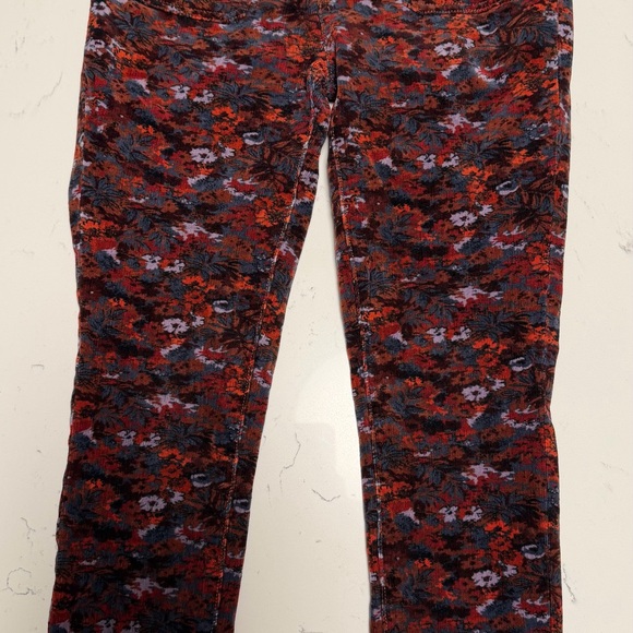Pilcro & the Letterpress Size 29 High Rise Skinny Pants Floral Corduroy Stretchy - Picture 3 of 12